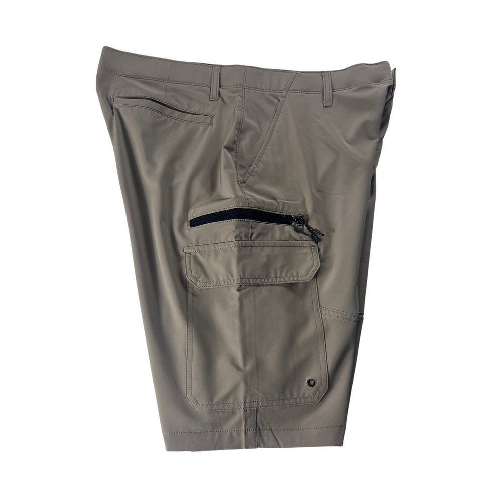 Iron Mens Cargo Shorts Tan Size 34 Stretch Performance Utility Hiking Gorpcore - Picture 3 of 10